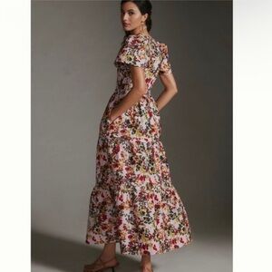 Anthropologie Somerset Maxi Dress in Pink Rose
